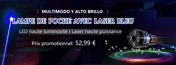 Lampe de poche LED avec laser